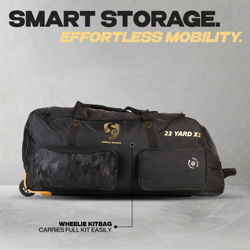SG 22 Yard X3 Wheelie Cricket Kit Bag SG 22 Yard X3 Wheelie Cricket Kit Bag