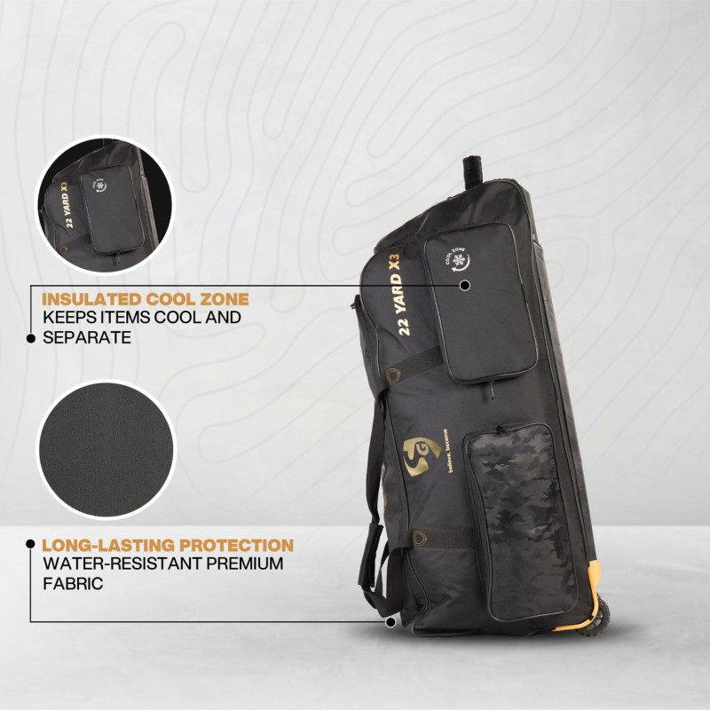 SG 22 Yard X3 Wheelie Cricket Kit Bag SG 22 Yard X3 Wheelie Cricket Kit Bag