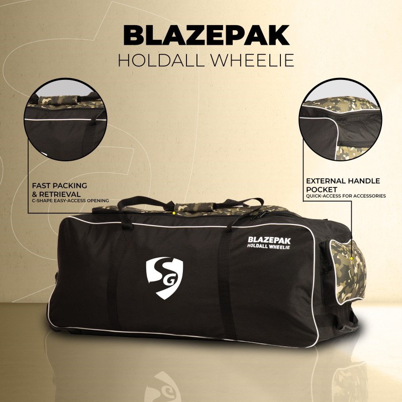 SG Blazepak Holdall Wheelie Cricket Kit Bag SG Blazepak Holdall Wheelie Cricket Kit Bag