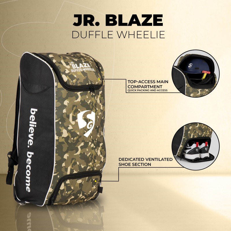 SG Blaze Junior Duffle Wheelie Cricket Kit Bag