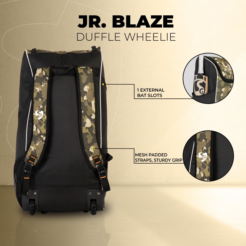 SG Blaze Junior Duffle Wheelie Cricket Kit Bag