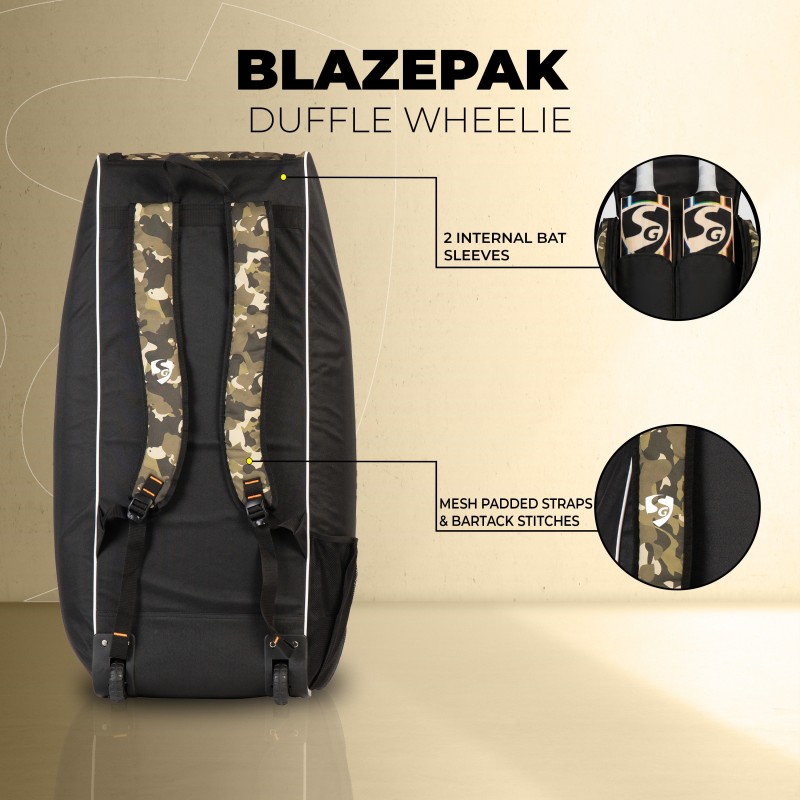SG Blazepak Duffle Wheelie Cricket Kit Bag SG Blazepak Duffle Wheelie Cricket Kit Bag