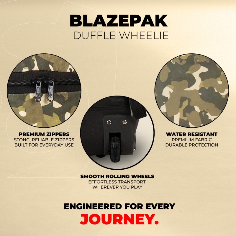 SG Blazepak Duffle Wheelie Cricket Kit Bag SG Blazepak Duffle Wheelie Cricket Kit Bag