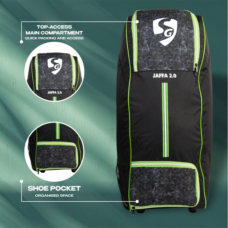 SG Jaffa 2.0 Duffle Wheelie Cricket Kit Bag SG Jaffa 2.0 Duffle Wheelie Cricket Kit Bag