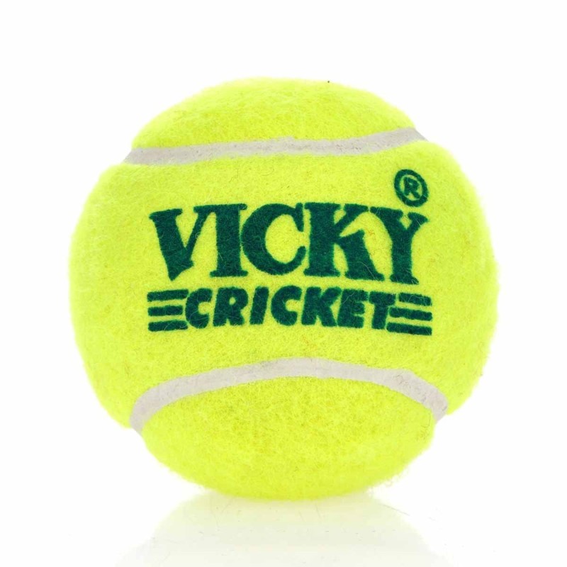 Vicky Cricket Tennis Ball Pack of 6, Yellow Vicky Cricket Tennis Ball Pack of 6, Yellow