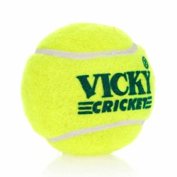 Vicky Cricket Tennis Ball Pack of 6, Yellow Vicky Cricket Tennis Ball Pack of 6, Yellow