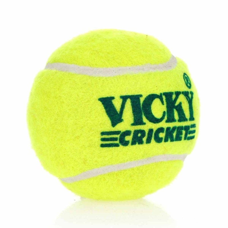 Vicky Cricket Tennis Ball Pack of 6, Yellow Vicky Cricket Tennis Ball Pack of 6, Yellow