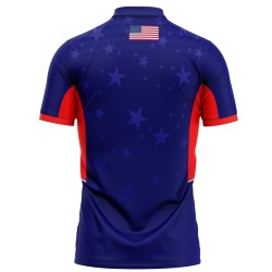 United States 2024 T20 World Cup Half Sleeves Cricket Fan Jersey - 100% Dryfit Polyester - With Name Personalization United States 2024 T20 World Cup Half Sleeves Cricket Fan Jersey - 100% Dryfit Polyester - With Name Personalization