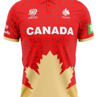 Canada 2024 T20 World Cup Half Sleeves Cricket Fan Jersey - 100% Dryfit Polyester - With Name Personalization